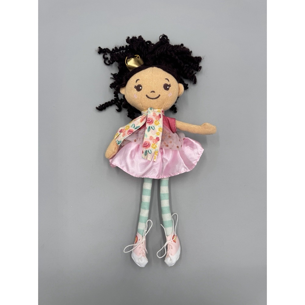 Hopscotch Lane Knit Plush Body Rag Doll 10 Inch Princess Yarn Hair Sunny Days